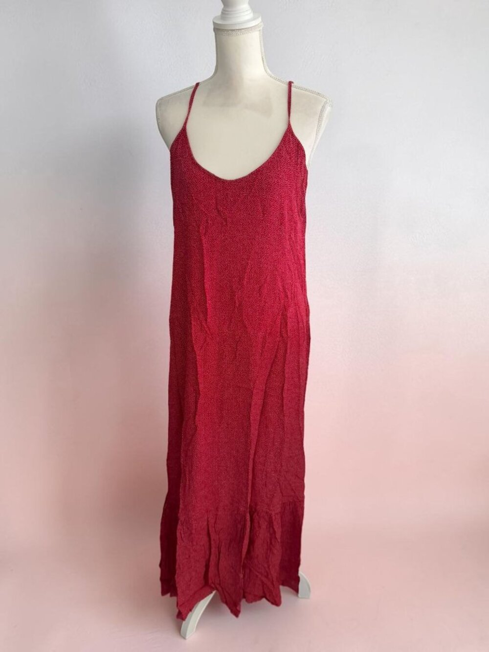 RACHEL PALLY Red Mini Dot Maxi Dress Size XL